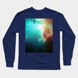 Walking with a Lover in the Galaxy Long Sleeve T-Shirt